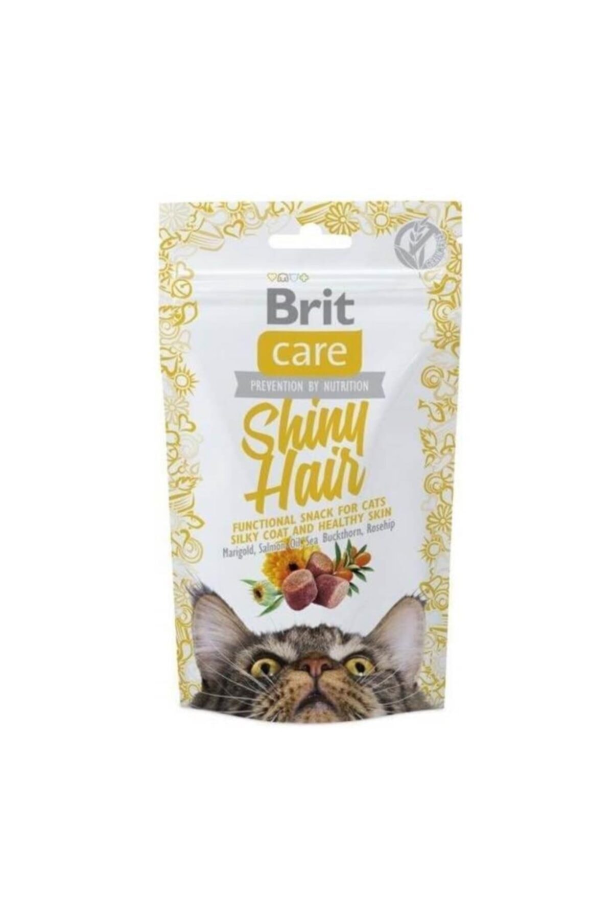 Brit Care Snack Shiny Hair Tüy Ve Deri Sağlığı Tahılsız Kedi Ödülü 50 gr