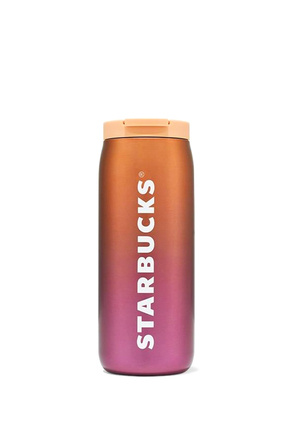 Paslanmaz Çelik Termos - Pembe Turuncu Geçişli - 355 ml Image 0