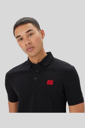 Polo Tişört Pamuklu Pike Kırmızı Logolu Dar Kesim Image 2