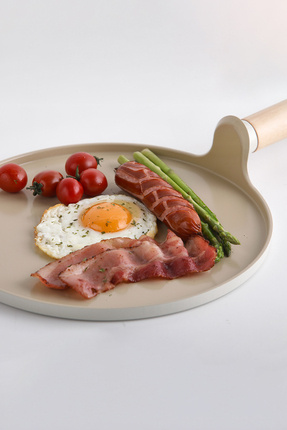 Fika Seramik kaplama Alüminyum Döküm Krep Tava 26Cm Bej Image 4