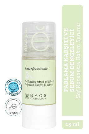 Pure Active Zinc Gluconate Çinko Parlama Karşıtı Sebum Dengeleyici Konsantre Cilt Bakım Serumu 15 mL Image 0