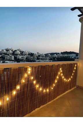 Kamış Çit Bambu Çit Balkon Çit 75cmx5 Metre Yükseklik 75cm En 5 Metre Doğal Kamış Gölgelik 75cmx5mt Image 0