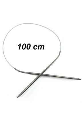 13 Adet Çelik Telli Misinalı Örgü Şişi 100 cm Set Tüm Numaralar Image 0