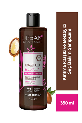 Argan Oil & Keratin Besleyici Ve Kırılma Karşıtı Saç Bakım Şampuanı-350 Ml-vegan Image 0