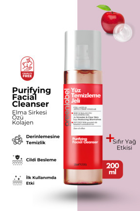 Purifying Facial Cleanser-elma Sirkesi Kolajen Özlü Canlandırıcı Arındırıcı Yüz Temizleme Jeli 200ml Image 0