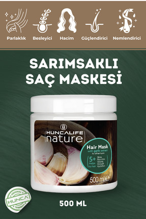 Nature Sarımsaklı Saç Bakım Maskesi, Saç Dökülmesine Karşı Yardımcı Saç Bakım Maskesi, 500 ml Image 0
