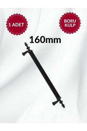 160 Mm Siyah Plastik Çekmece Boru Kulp – Şık Ve Dayanıklı Tasarım Image 0
