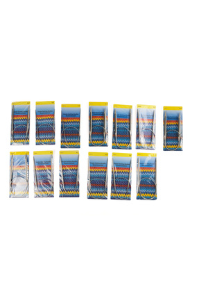 13 Adet Çelik Telli Misinalı Örgü Şişi 100 cm Set Tüm Numaralar Image 1