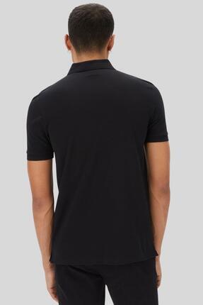 Polo Tişört Pamuklu Pike Kırmızı Logolu Dar Kesim Image 3