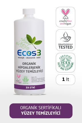 Organik Yüzey Temizleyici, Hipoalerjenik, Vegan Sertifikalı, Ekolojik, Evcil Hayvan Dostu, 1000 ml Image 0