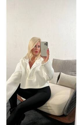 Yumuşacık Dokulu Crop Kesim Sweat Image 0