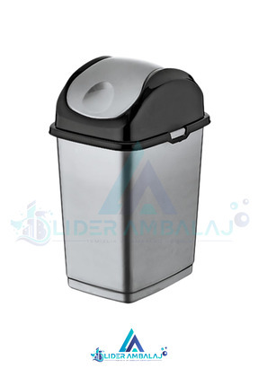 İtme Kapak Çöp Kovası Slim 50LT Image 0
