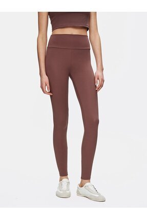 Basıc Slım Kahve Rengi Tayt Image 1