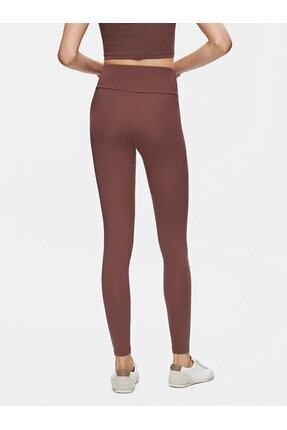 Basıc Slım Kahve Rengi Tayt Image 2
