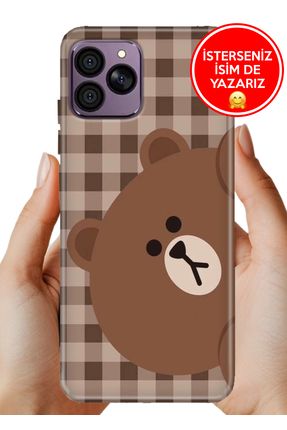 A41 Uyumlu Kılıf Baskılı Yerli Üretim Kapak Silikon Ekose Bear Image 0