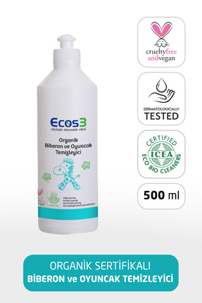 Organik Biberon Oyuncak Emzik Temizleyici, Vegan Sertifikalı, Kokusuz, Fosfatsız, 500 ml Image 0