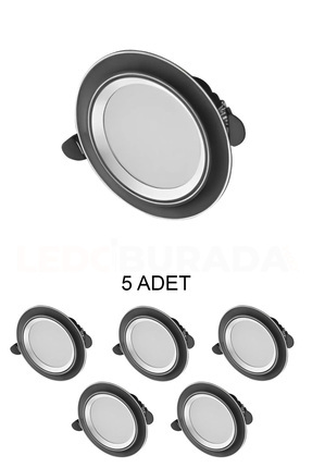 Ct-5258 Zebra Led Armatür 6w 3 Renk 5’li Paket Image 0
