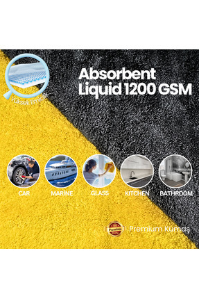 Liquid 1200 GSM Kurulama Havlusu (Yellow/Grey) Image 0