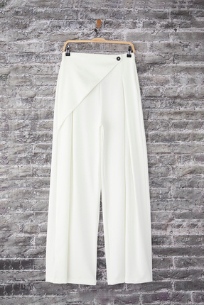 Beyaz Dokuma Pantolon TEDSS25PL00005 Palazzo Image 0