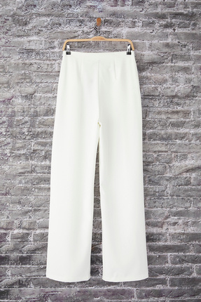 Beyaz Dokuma Pantolon TEDSS25PL00005 Palazzo Image 1