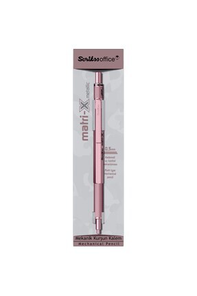 MatriX 0.5mm Mekanik Kurşun Kalem Metalik Açık Pembe - Şeffaf Kutu Image 0
