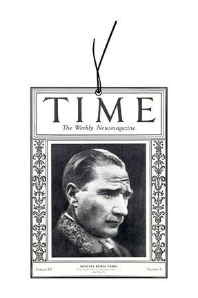 Atatürk Time Dergisi Kapağı Tasarımlı Parfüm Esanslı Oto, Araç, Araba Kokusu Ve Oto Aksesuarı Image 0