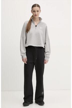 Essentials Kadın Bol Kesim Gri Sweatshirt Image 1