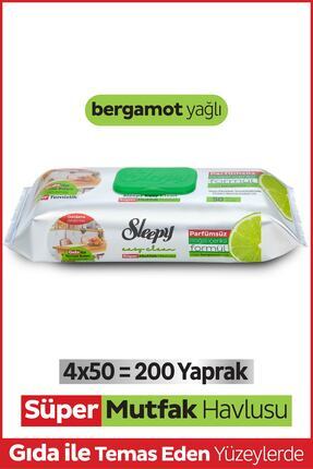 Easy Clean Süper Yüzey Temizlik Mutfak Havlusu&mendili Bergamot Yağlı 4x50 (200 YAPRAK) Image 0