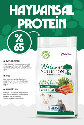 PREMIUM Somonlu Kuru Kedi Maması 2 kg Salmon Adult Cat Image 1