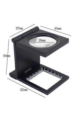Led Işıklı Lup Mercek Metal Katlanır Ölçekli Kılıflı Işıklı Büyüteç Image 0