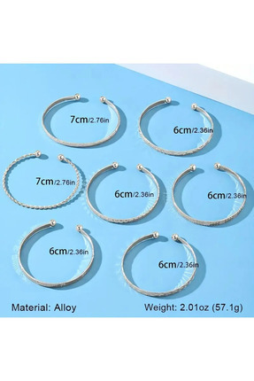 Vintage Tarzı Açık Kollu 7 Parça Bilezikler Image 4