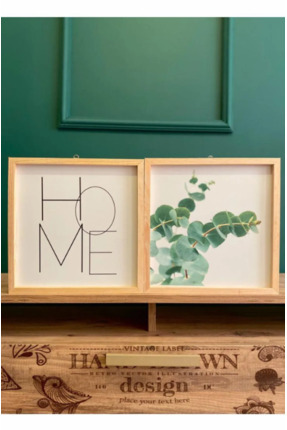 Oturma Odası Okaliptüs Home Ahşap Çerçeve Set Image 0
