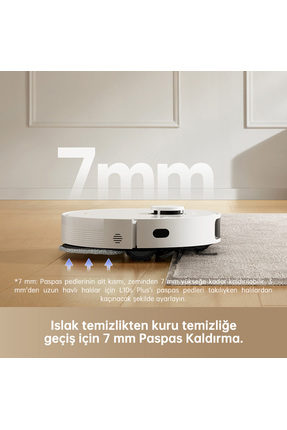 L10s Plus Robot Süpürge Beyaz, 7.000Pa Emiş Gücü Image 4