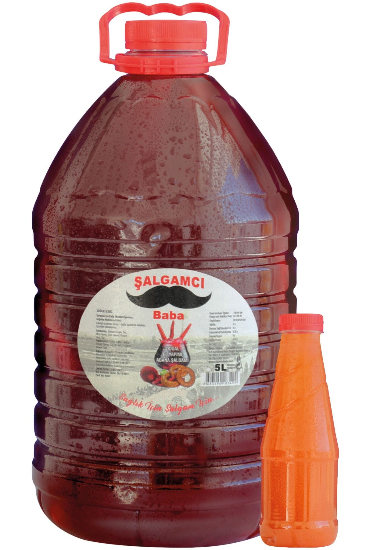 Şalgamcı Baba 5 L + ACI Havuç Taneli Doğal Katkısız Şalgam Suyu