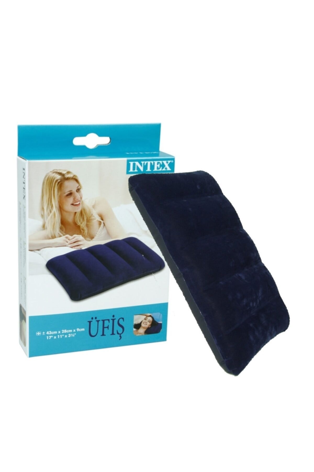 Intex Kadife Kaplı Şişme Yastık-minder 43x28x9cm Intex