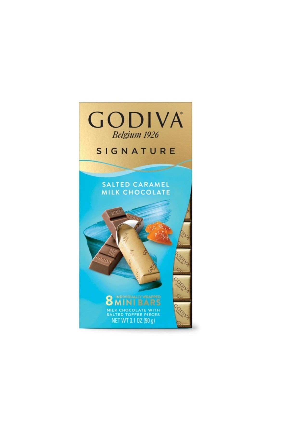 Godiva Mini Bars Sütlü Tuzlu Karamelli 8 Adet Stick Çikolata