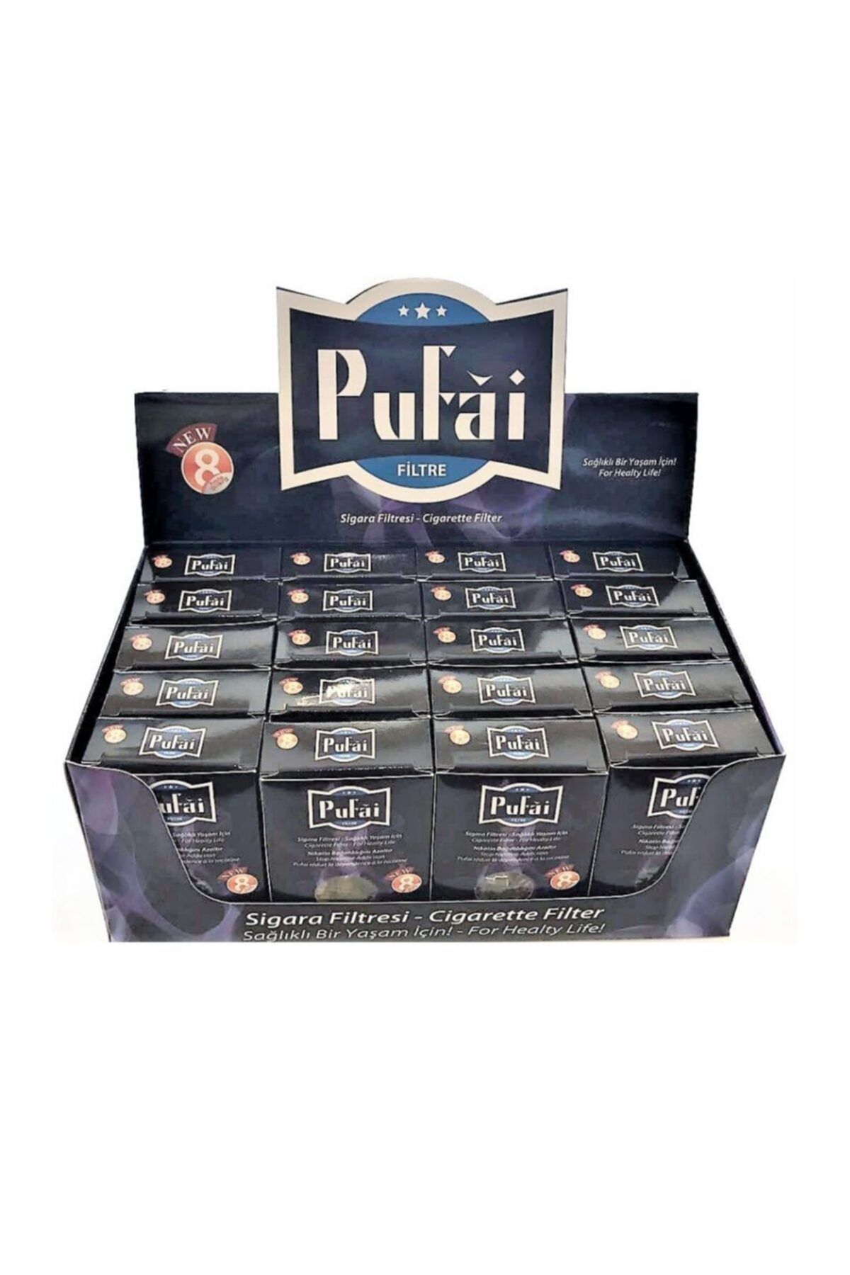 Pufai Tek Kullanımlık Sigara Filtresi Ağızlığı 600 Adet 20 Dark Kutu