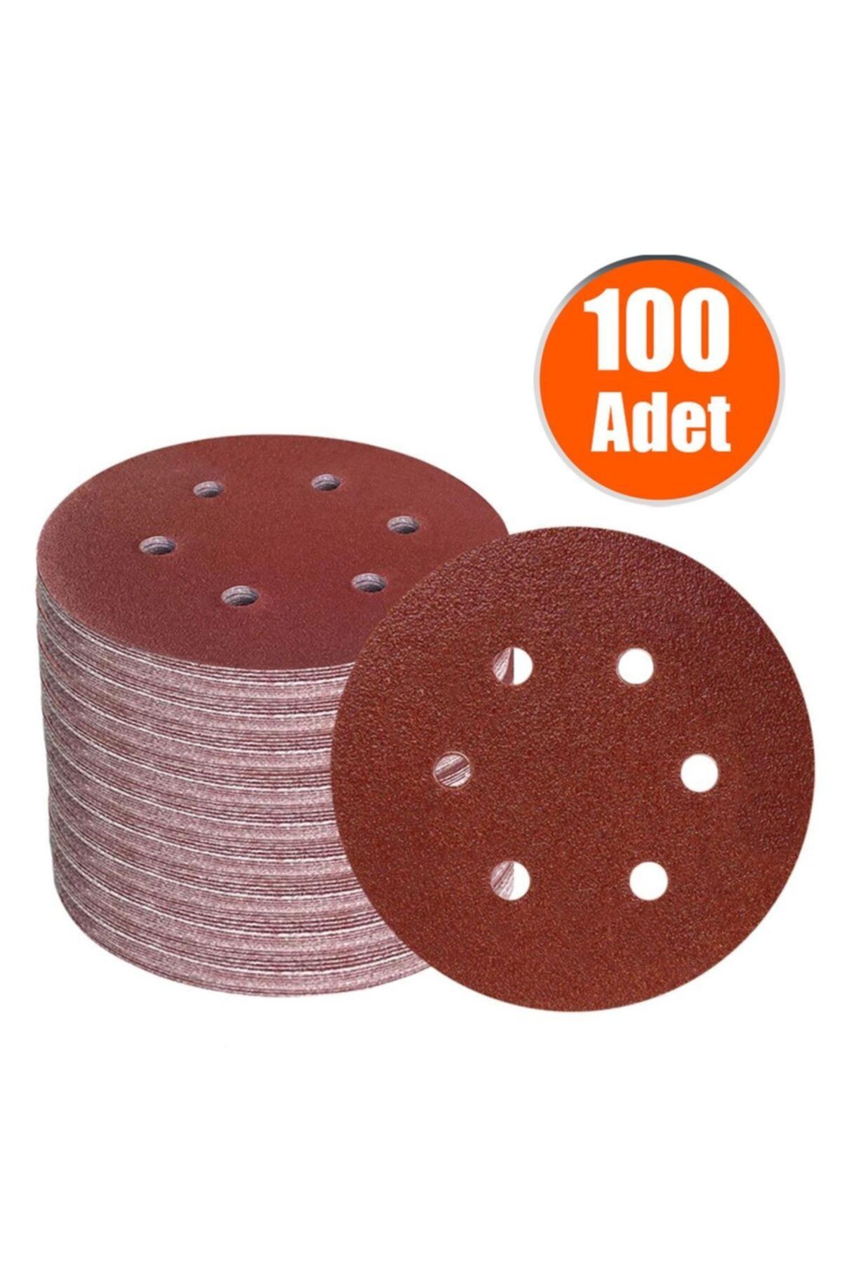 Badem10 100 Adet Delikli Cırt Zımpara 180 Mm Spiral Taşlama (80 Kum)