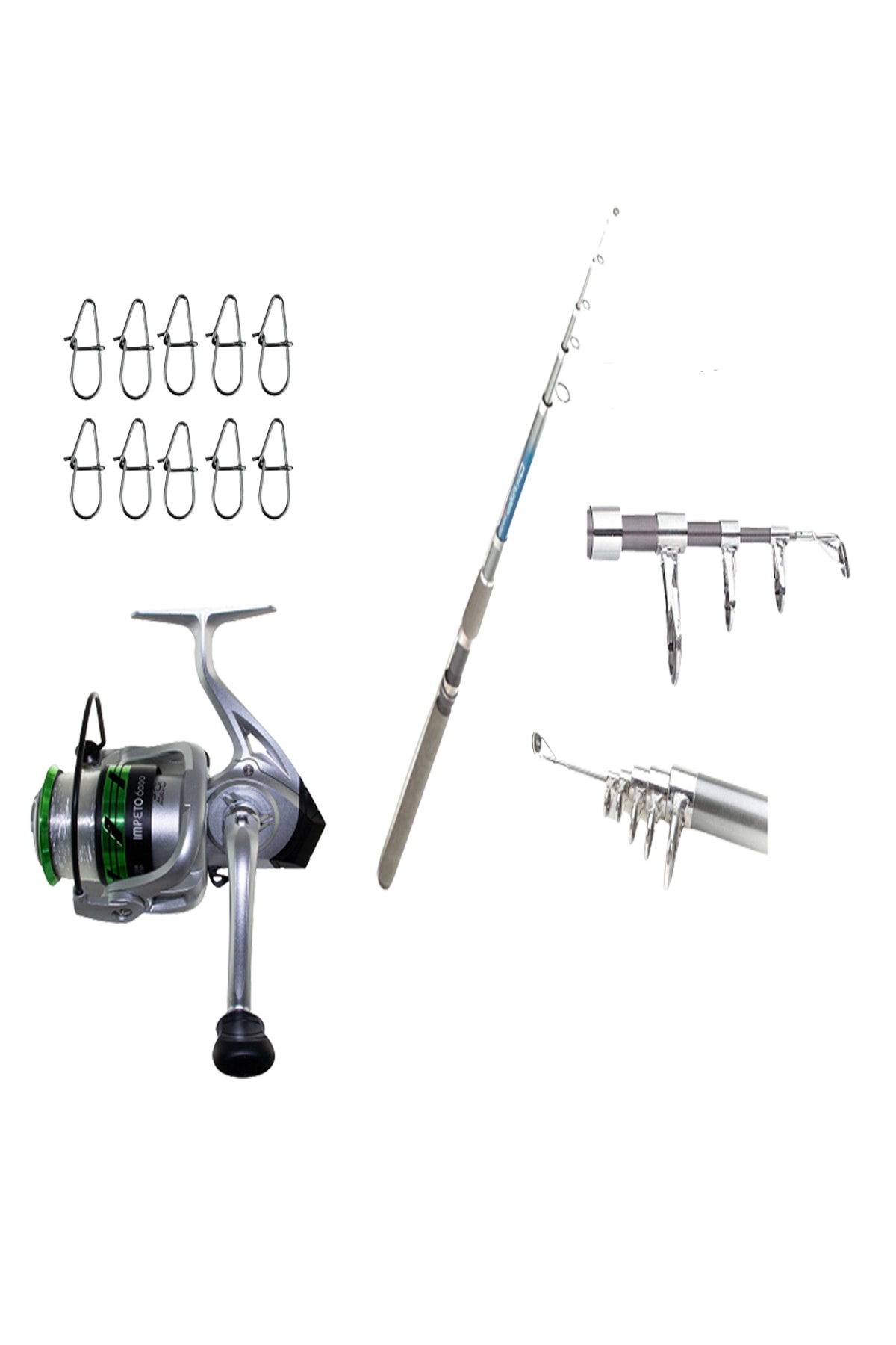 BAUER Tele Spin Set Onliner Impeto Misinalı Klips Hediyeli 270cm 20-40gr