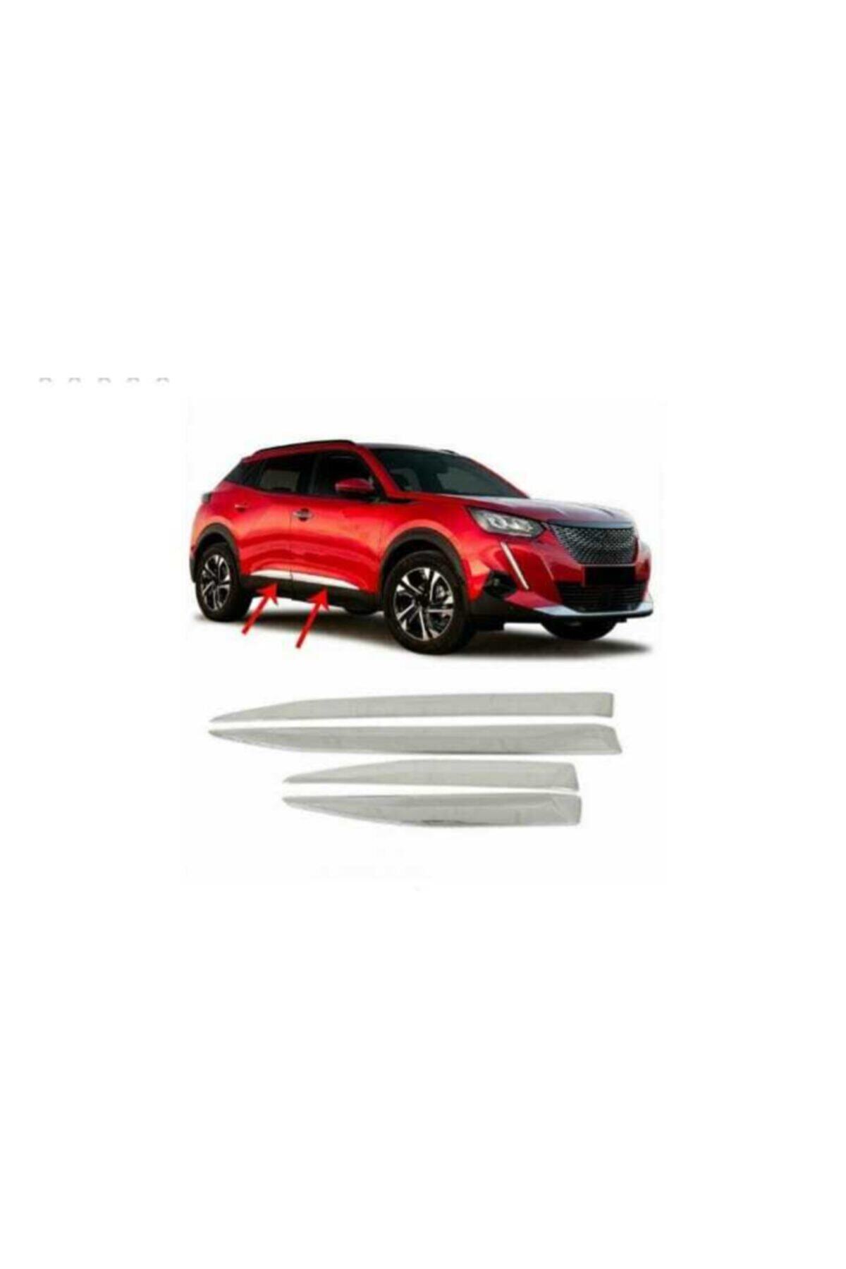 Oto Türk Peugeot 2008 Krom Yan Kapı Çıtası 4 Prç. P.çelik 2019 Ve Sonrası