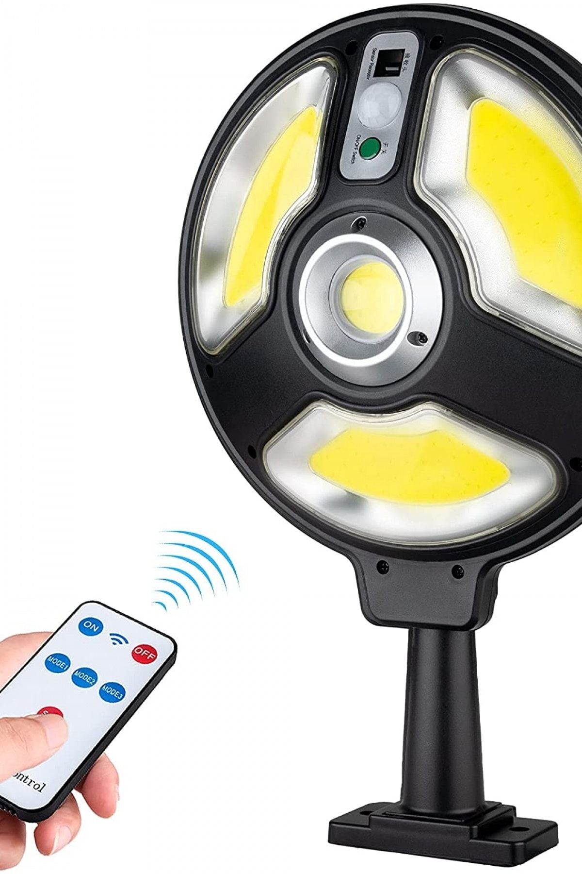 TECHNOTREND Solar 150 Cob Ledli Kumandalı Hareket Sensörlü 3 Modlu Büyük Boy Bahçe Lambası