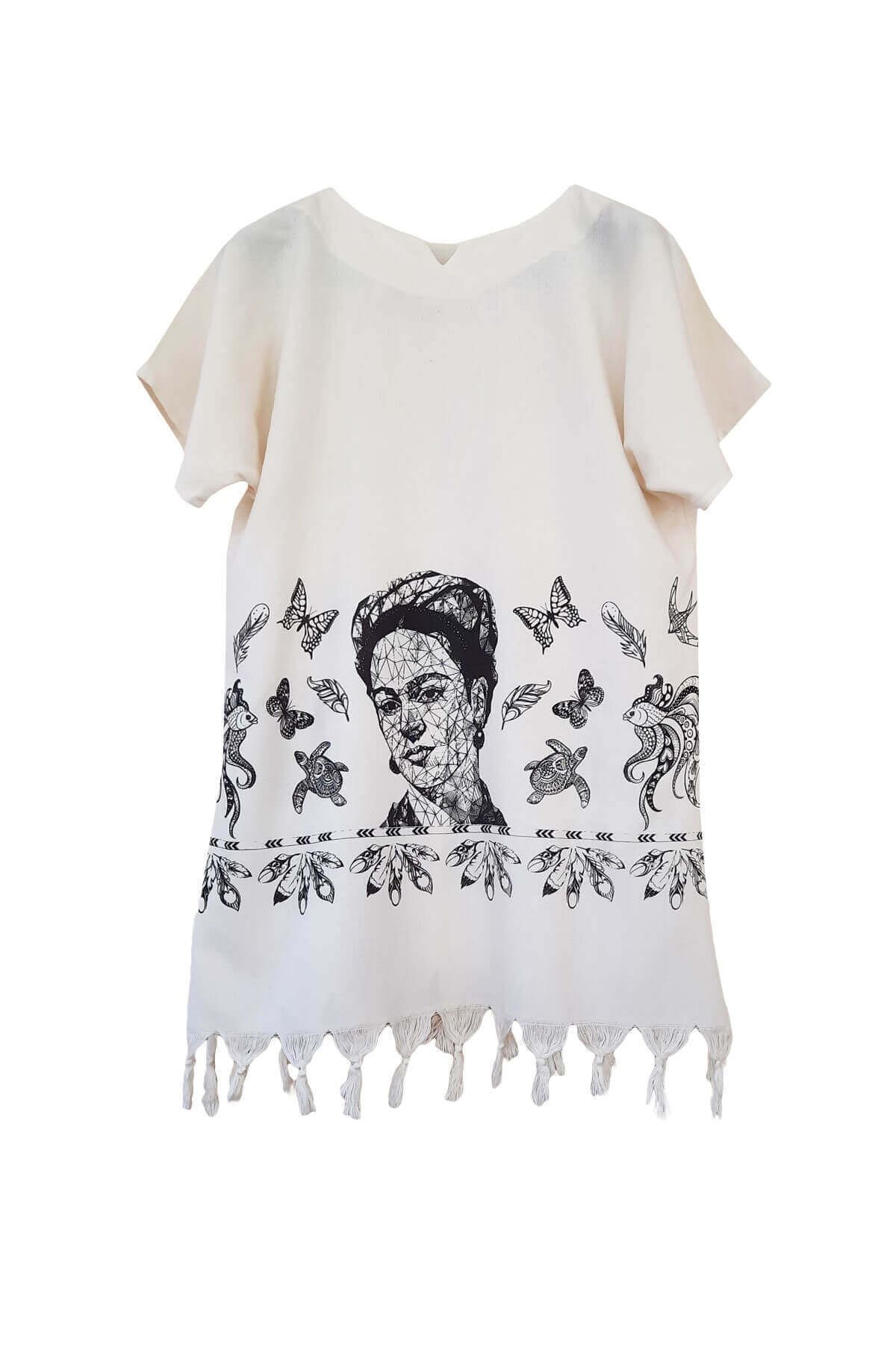 horussweetshop Elmira Buldan Bezi Bambu Pareo Havuz Plaj Elbisesi Frida Standart