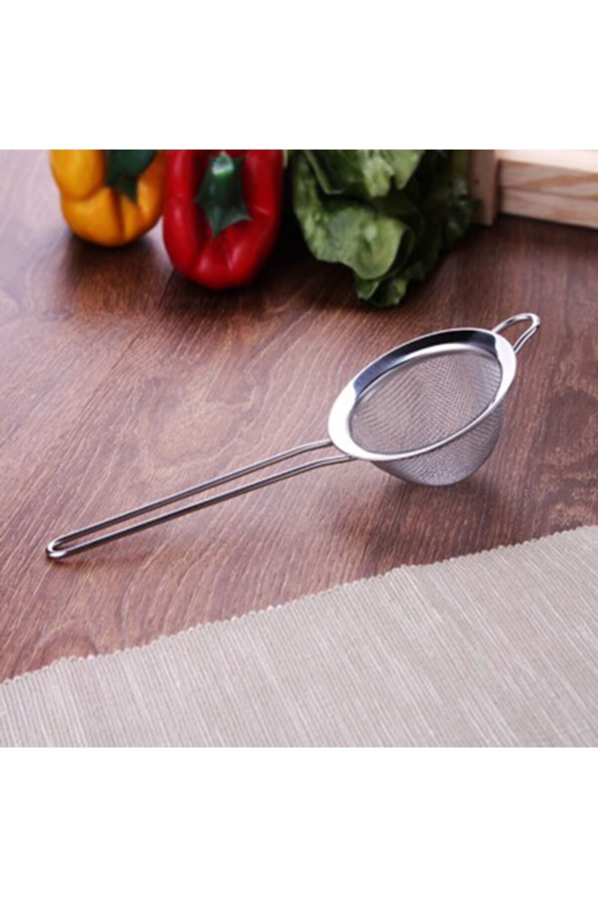 evvehediyelikesya Paslanmaz Çelik Mini Süt Pudra Şekeri Süzgeci Süzgeç 22cm X 8cm