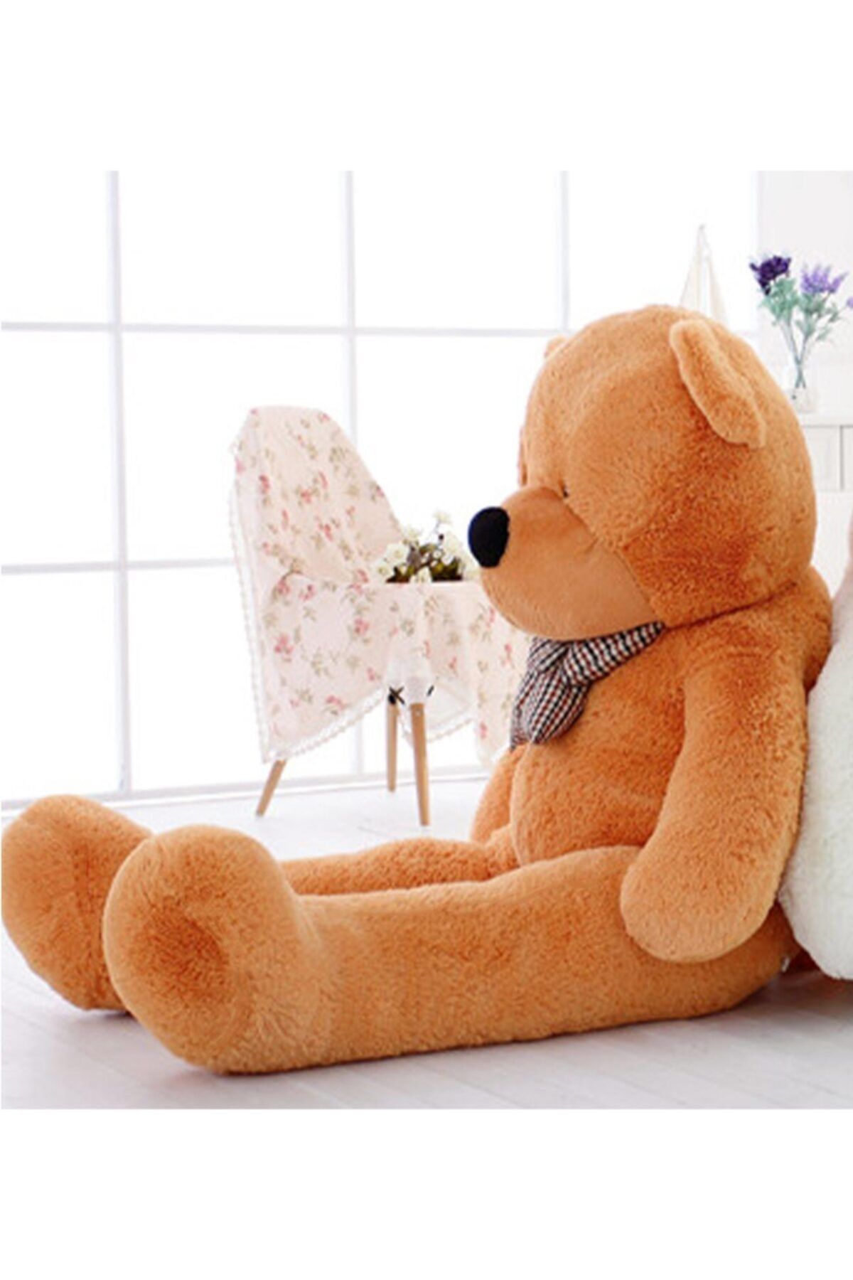 Sole % 100 Yerli - Papyonlu Sevimli Büyük Peluş Ayıcık, 130 Cm