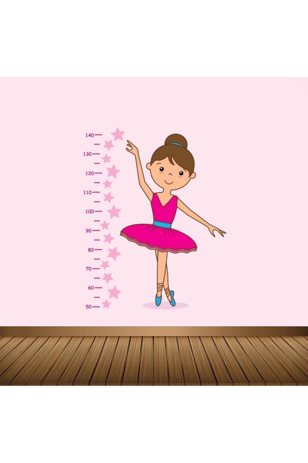 Kt Grup Balerin Boy Ölçer Kız Çocuk Odası Gelişim Tablosu Duvar Sticker