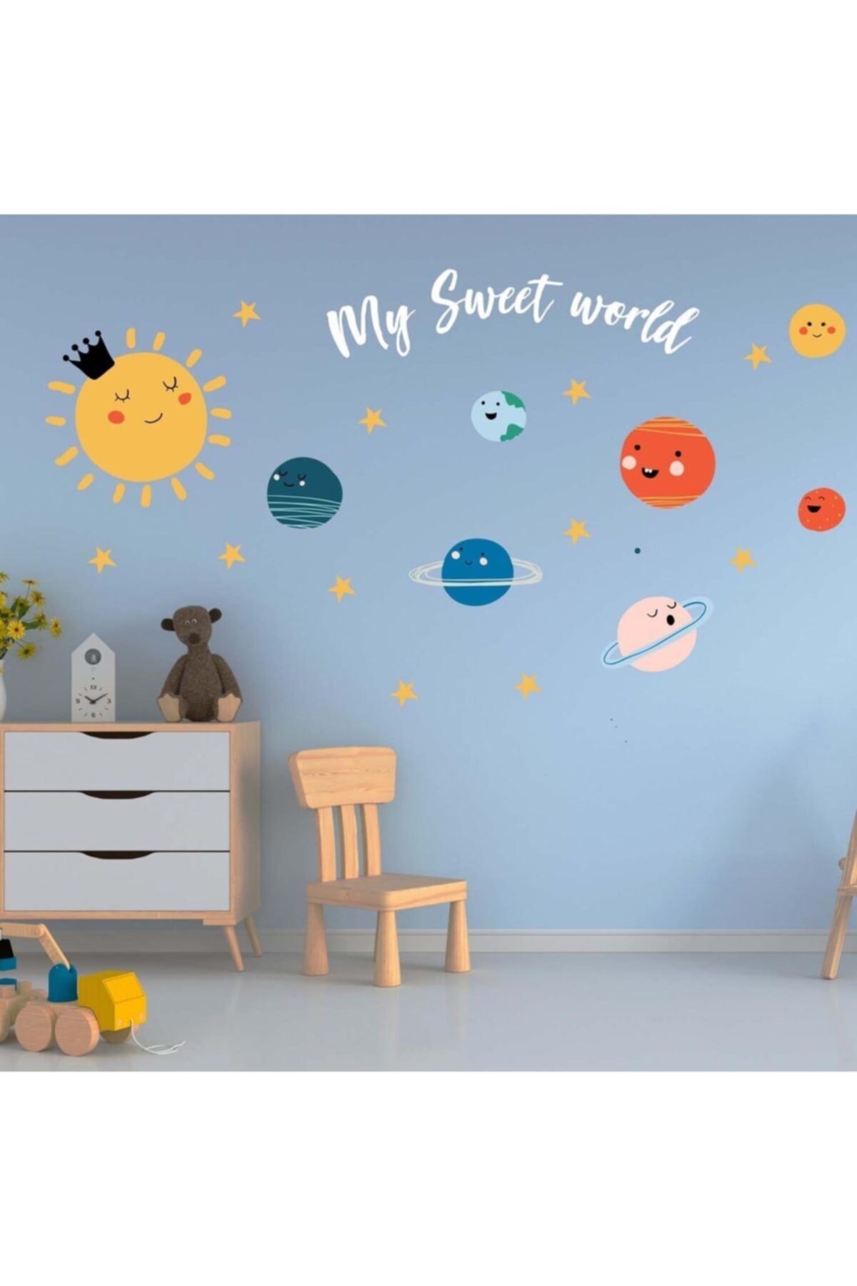 Kt Grup Sevimli Gezegenler Duvar Sticker Seti