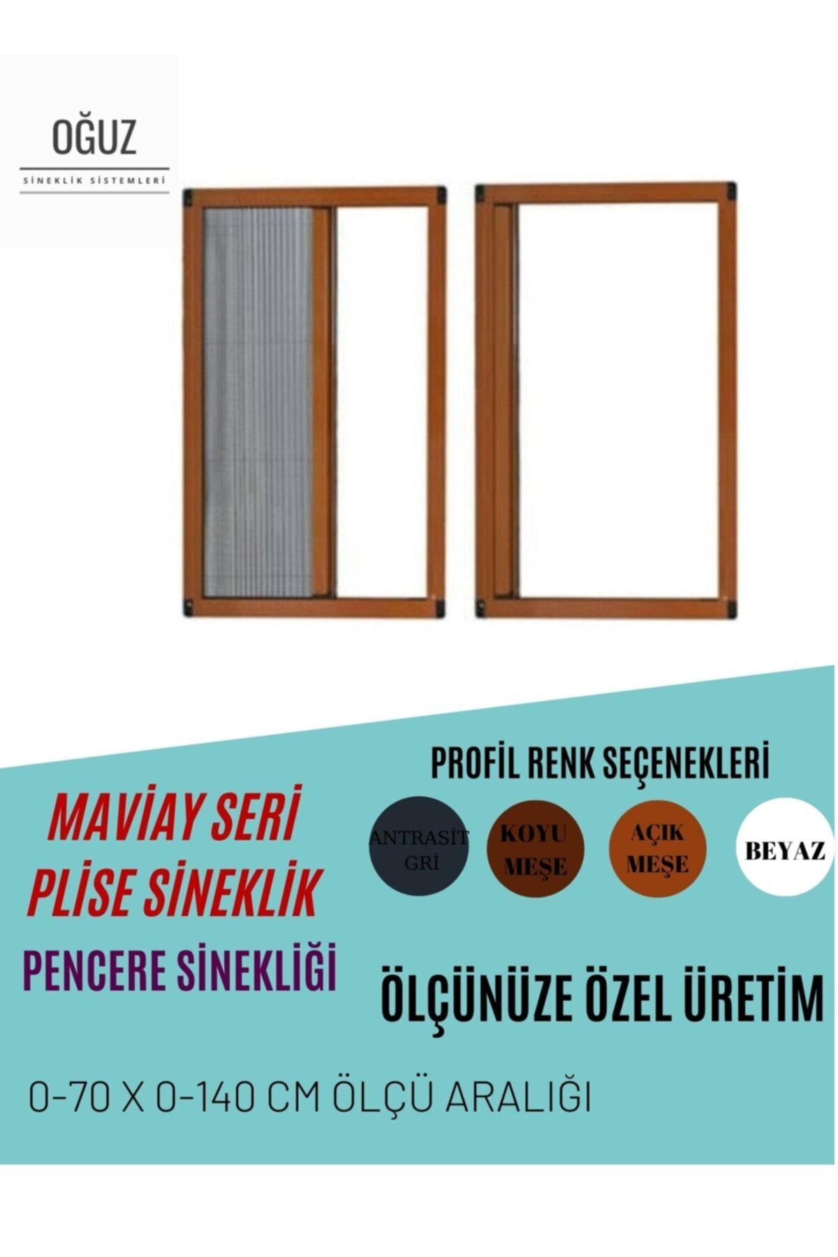 OğuzCam Pencere Sineklik Sürgülü Sineklik Kayar Sineklik Pencere Sinekligi -(EN:0-70 CM, BOY:0-140 CM)