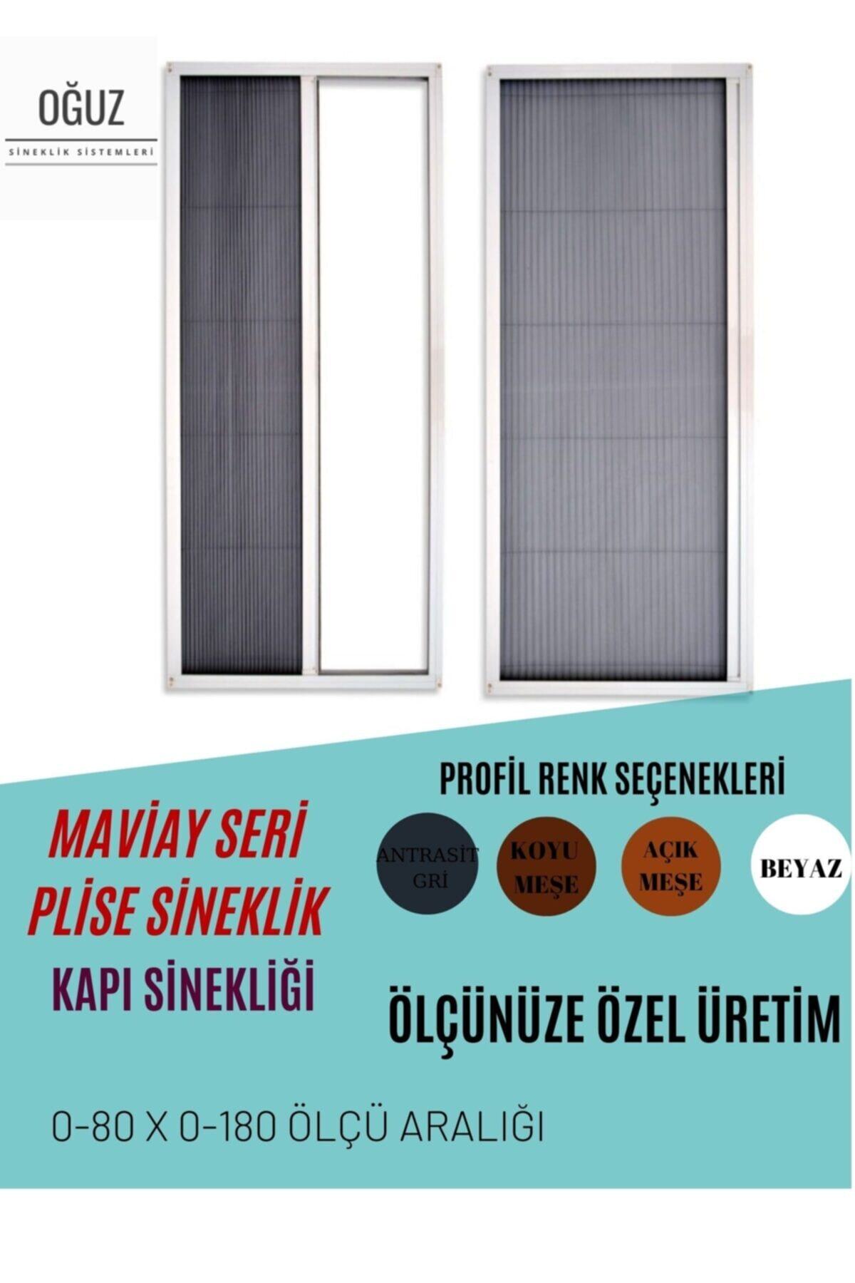 OğuzCam Plise Pileli Sürgülü Kapı Pencere Sinekliği Kayar Sineklik (EN:0-80 BOY:0-180CM)