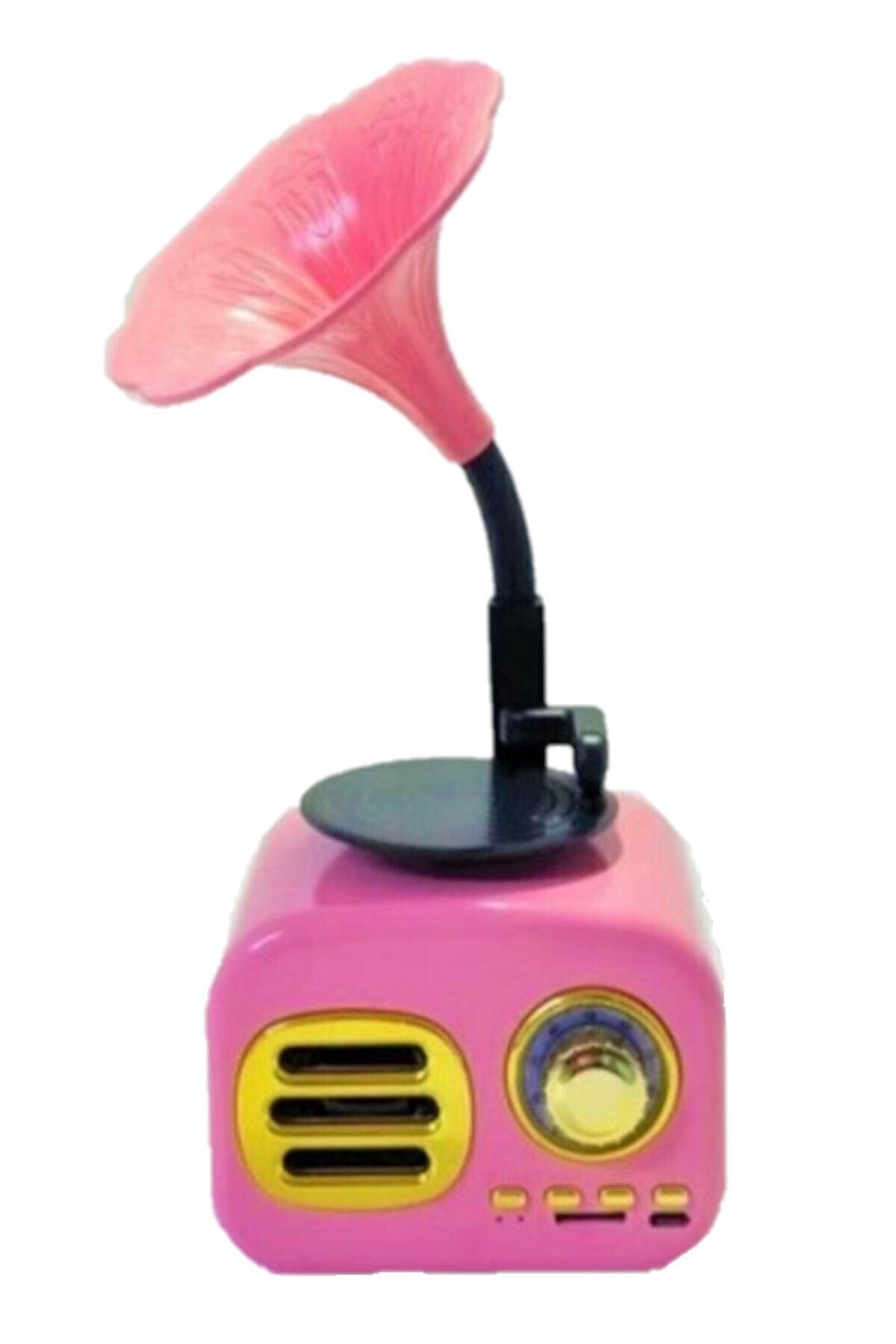 KAHRAMAN OYUNCAK Gramafon Retro Mini Bluetooth Hoparlör (pembe)