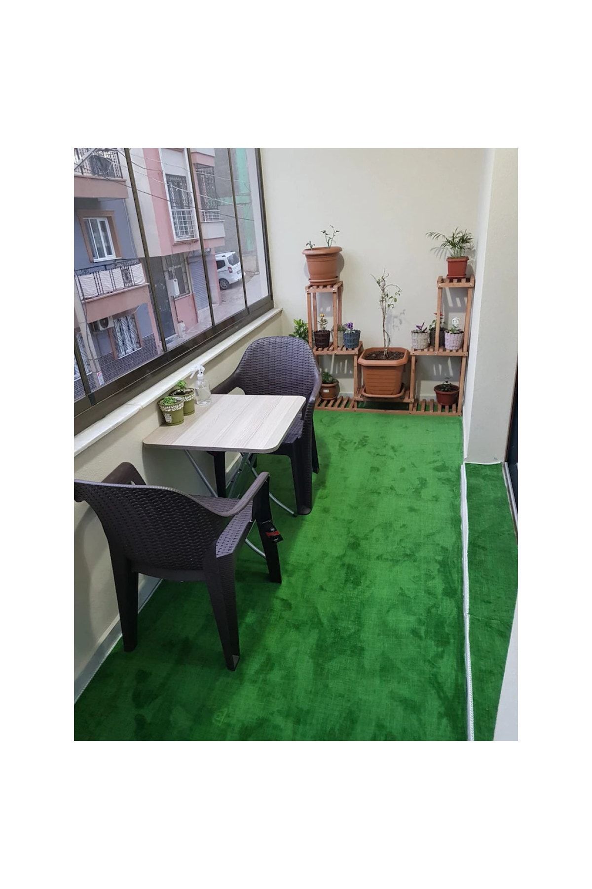 Kardesler Kaymaz Tabanlı Protokol Halısı Kesme Halı Yolluk Balkon Halısı Yeşil